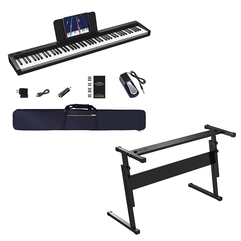 88 Keys Piano Keyboard Bundle ZStyle Digital Piano Stand Reverb