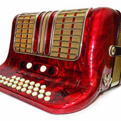 Hohner Club III M Diatonic Button Accordion, Original German Harmonika, New Straps 2046, Rare Vintage Squeezebox, Fantastic sound! image 7