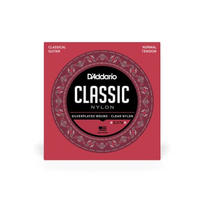 D'Addario EJ27N Student Silver-Plated Nylon Core Classical Guitar Strings - Normal Tension for sale