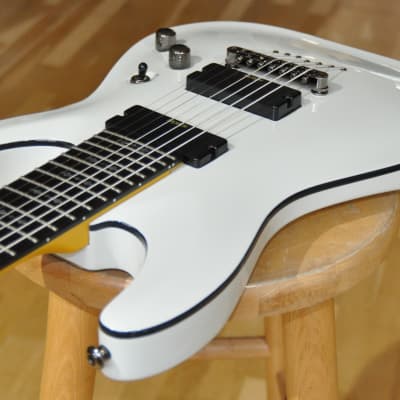 SCHECTER Demon 7 Vintage White / 7-String Electric Guitar image 6
