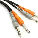 Hosa CSS-203 Stereo Interconnect Dual 1/4-inch TRS Male to Dual 1/4-inch TRS Male Cable - 9.9 foot