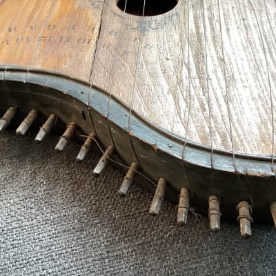 Vintage! Wooden 15 String Zither Lap Dulcimer Harp ~ Adjustable Tune Instrument image 19