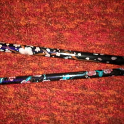 Actual Drum Sticks Used By Lucius Blackworth Of HOTD And spookytoast Hand Painted By Zoe Valentine!! Rare - Collectors Item Unique Rare Art Relic image 5