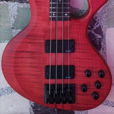Spear S-2 Bass Guitar, Transparent Red for sale
