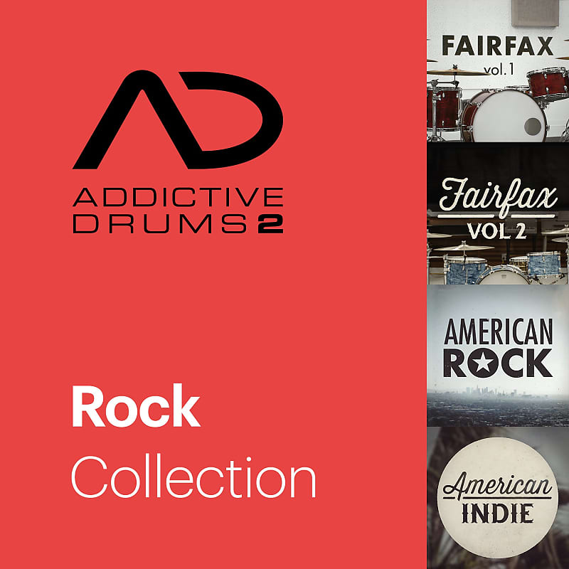 New XLN Audio Addictive Drums 2 Rock Collection MAC/PC VST AU AAX Software - (Download/Activation Card) image 1