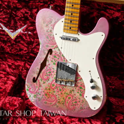 2018 Fender Custom Shop Limited Edition 50's Thinline Telecaster Relic-Pink Paisley. image 23