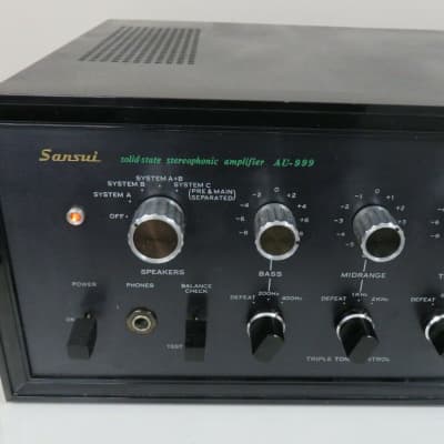 SANSUI AU-999 INTEGRATED AMPLIFIER WORKS PERFECT SERVICED FULLY RECAPPED image 2