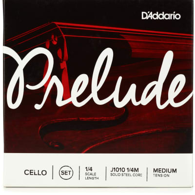 D'Addario J1010 Prelude Cello Strings - 1/4 Size Medium Tension image 1