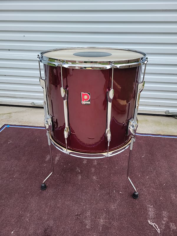 Premier 18x16 Cabria Mk1 Floor Tom Drum Metallic Burgundy Reverb