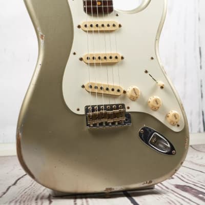 Fender Custom Shop Limited Edition Dual Mag Stratocaster Relic Aged Inca Silver for NAMM 2016 image 6