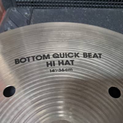 1980s Avedis Zildjian 14" Quick Beat Hi-Hat Cymbals - Look And Sound Great! image 9
