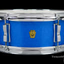 1964 Ludwig Pioneer Blue Sparkle Snare Drum Vintage Keystone : 5 x 14