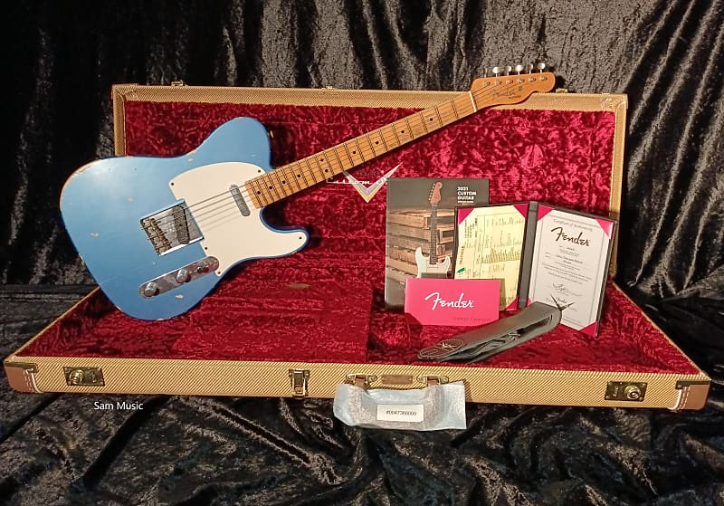 Fender CS 51 Tele Relic Aged Lake Placid Blue - Aged Lake Plaacid Blue image 1