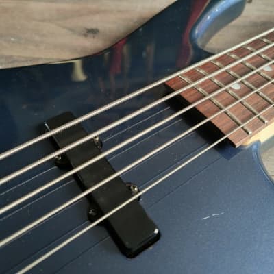 1995 Anboy (Fujigen Japan) Odyssey Series 5-String Jazz Bass (Sparkle Blue) image 4
