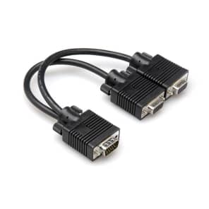 Hosa YVG-449 DE15 to Dual DE15F VGA Y Cable