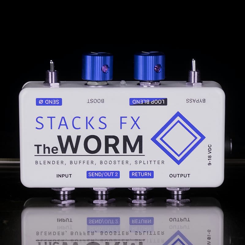 Stacks FX The Worm Blender Buffer Splitter Booster Pedal Reverb