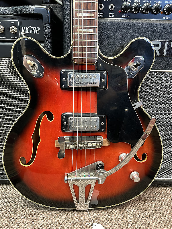 Teisco Hollow Body Electric Guitar 1960s Reverb