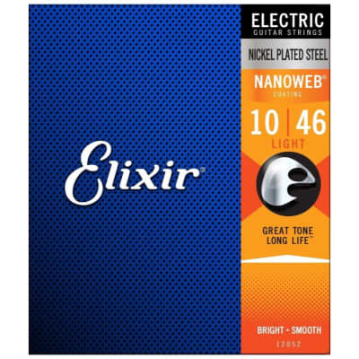 Elixir Nickel Plated Steel Nanoweb Light Electric Guitar Strings 10-46