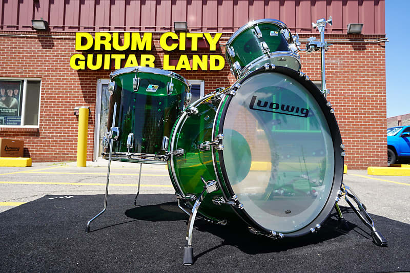 Ludwig USA Green Vistalite 50th Anniversary Pro Beat Outfit 3pc Shell Pack (Limited Edition - 2022) 13''/16''/24'' image 1