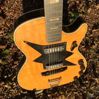 Harmony 1962 Roy Smeck Stratotone Jupiter H7208 Vintage Guitar, Gold Foil pickups 1962 natural image 3