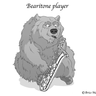 2 boxes of Baritone saxophone Marca Superior reeds 4 + humor drawing print image 2