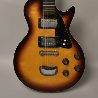 1960's Global (Teisco) LP Style Solidbody Electric Guitar MIJ Sunburst w/Gig Bag image 2