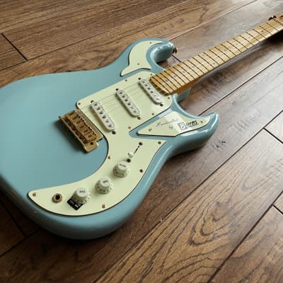 Burns of London Club Series Marquee Reissue Electric Guitar Blue strat image 5