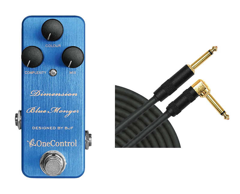 One Control Dimension Blue Modulation Pedal + Mogami Cable image 1