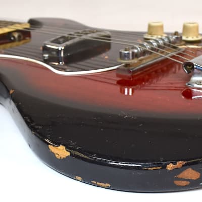 1965 Kawaii  Teisco Decca Single Pickup Electric Guitar • Sunburst • Case image 5