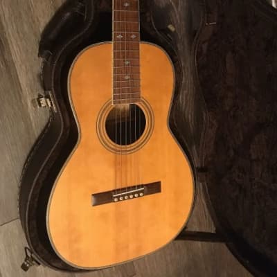 Immagine Vintage 1970's Mountain M-34 0-Style Parlor Acoustic Guitar Natural Finish Made In Japan - 10