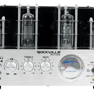 Rockville BluTube Amplifier Home Receiver+6.5" White Bookshelf Speakers+12" Sub image 21