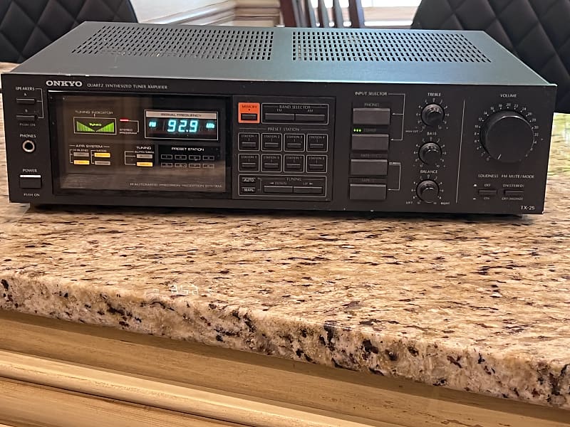 Onkyo TX-25 Quartz Synthesized Tuner Mid 80's - Black | Reverb