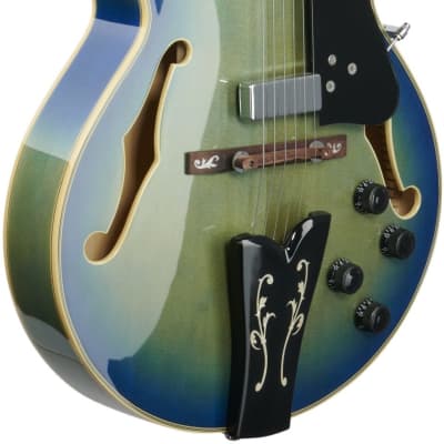 Ibanez GB10EM George Benson Electric Guitar, Jet Blue Burst image 4