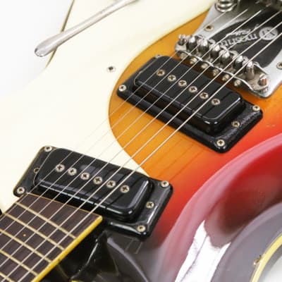 1963 Mosrite The Ventures Model MK I Vintage Electric Solidbody Guitar – RARE 100% Original Early ’63 Side Jack Set Neck Type 1 Vibramute w/ Binding & Orig. Hard Case (0148) image 16
