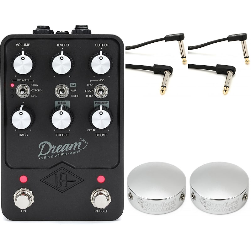 Universal Audio UAFX Dream '65 Reverb Amplifier Pedal Cap and Cable Bundle