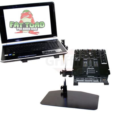 Double DJ Laptop Stand - 2 Tier PA Equipment PC Table Monitor CD Player Speakers image 5