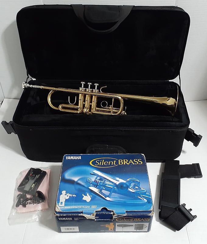 Stagg WSTR255 C Trumpet ,Yamaha Silent Brass, Protec Double Reverb
