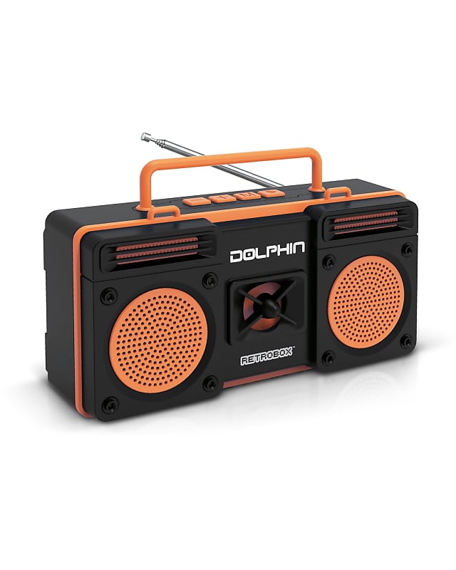 Dolphin RTX-20 Retrobox™ Portable Bluetooth Radio Choose from Colors - ORANGE image 1