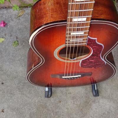 Ibanez AVN4-VMS Artwood Vintage Series Parlor Acoustic Guitar 2010s - Vintage Mahogany Sunburst image 4