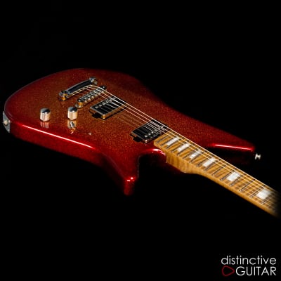 Music Man Albert Lee BFR Cherry Punch Sparkle - Roasted Flame Maple Neck image 3
