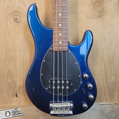 Ernie Ball Music Man USA Sterling 4H Electric Bass Vintage Blue Pearl image 2
