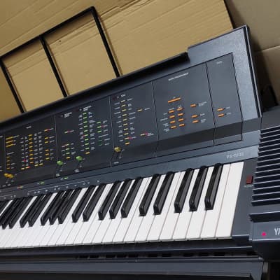 YAMAHA PS-6100, 1984, FM sounds, PCM styles, USER styles, sequencer, QUALITY keys, JAPAN