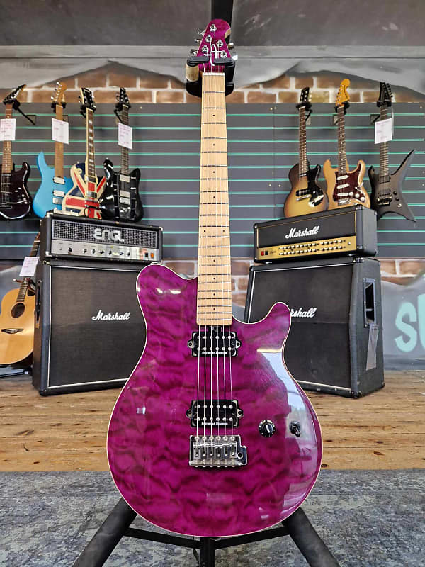 OLP MM1 EVH Axis Transparent Purple Electric Guitar | Reverb