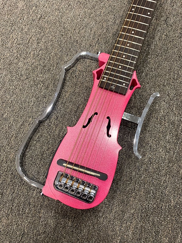 ALP DRA-300 Electric Travel Guitar 2020s - Pink image 1