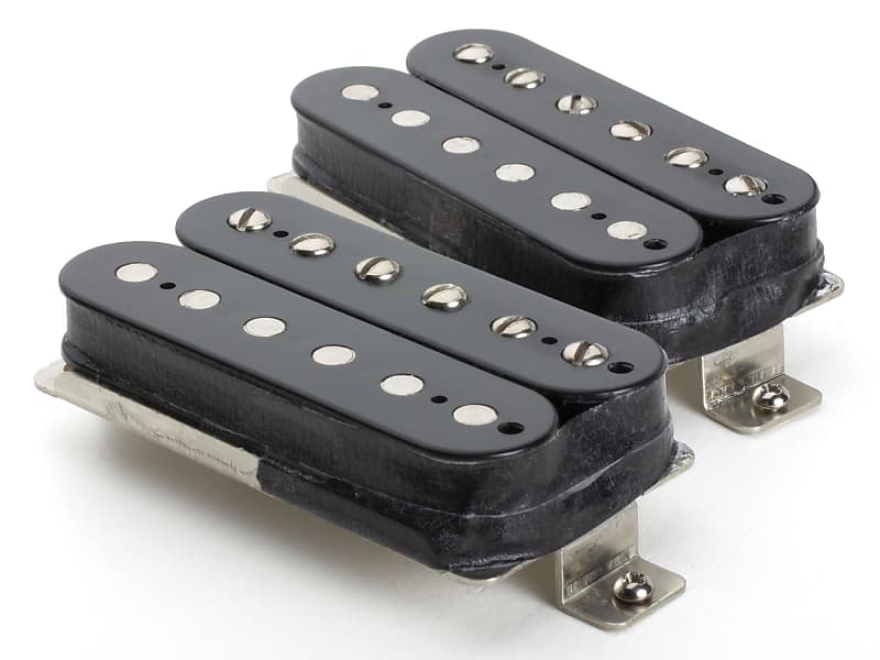 Lindy Fralin Pure PAF Humbucker Pickup Set, 7.5k/8k, Black, Reverb