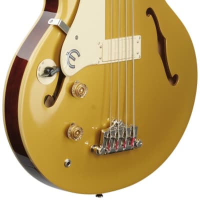 Epiphone Jack Casady Electric Bass, Left-Handed, Metallic Gold image 8