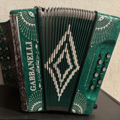 Gabbanelli Button Accordion - Green in GCF SOL Acordeon image 3