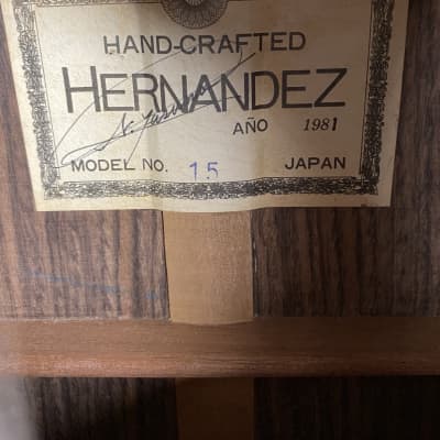 Hernandez Model 15 Sherry-Brenner? MIJ Rare! 1981 image 7
