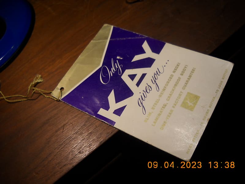 KAY PARLOR GUITAR 1160 MUSIC NOTE HANG TAG 1960's | Reverb