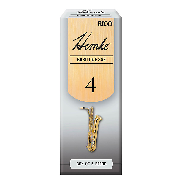 Rico RHKP5BSX400 Hemke Baritone Saxophone Reeds - Strength 4.0 (5-Pack) image 1